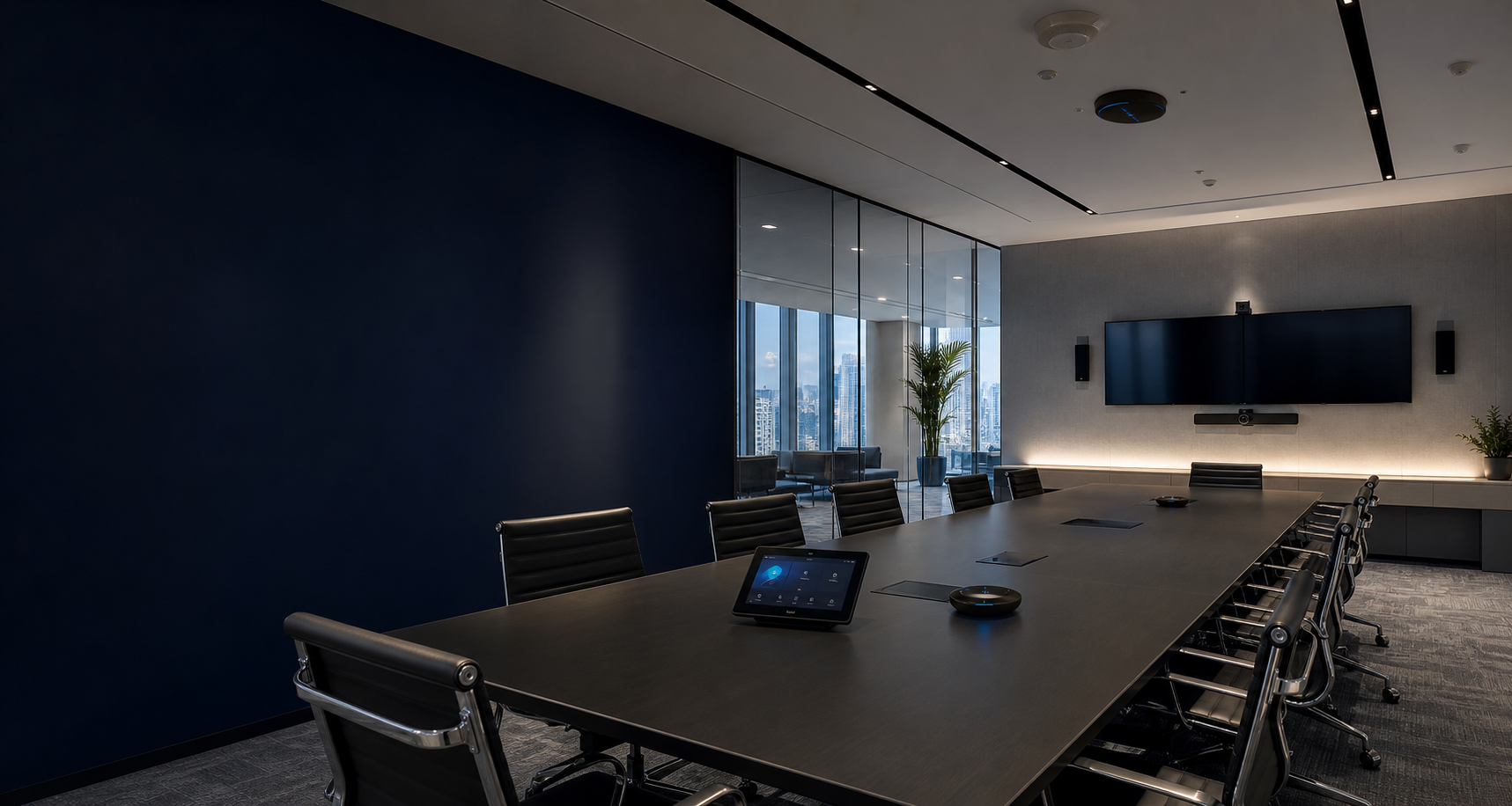 Professional AV meeting room
